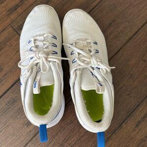 Nike White and Blue Athletic Shoes